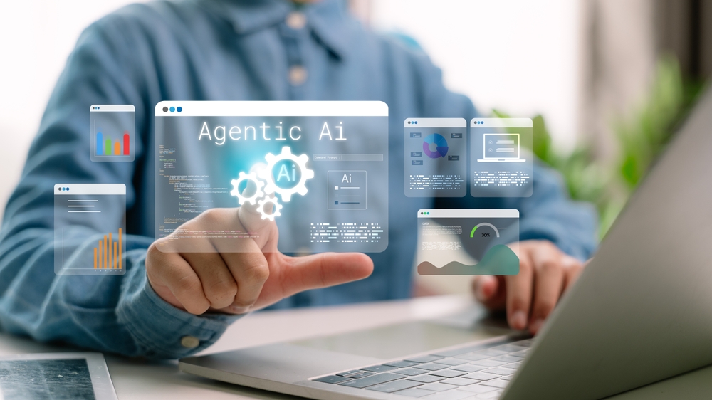 user,interacting,with,agentic,ai,interface,featuring,autonomous,decision,modules,